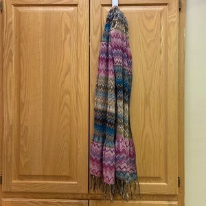 Multicolored  scarf  72"L